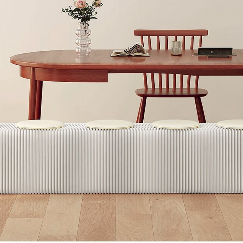 Casaconer | 伸縮式ペーパーベンチ・幅120~250cm・折りたたみ可能・軽量設計・コンパクト収納・スタイリッシュデザイン・紙素材使用・ホワイト/ブラウン