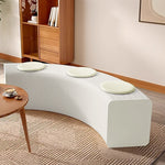 Casaconer | 伸縮式ペーパーベンチ・幅120~250cm・折りたたみ可能・軽量設計・コンパクト収納・スタイリッシュデザイン・紙素材使用・ホワイト/ブラウン