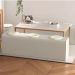 Casaconer | 伸縮式ペーパーベンチ・幅120~250cm・折りたたみ可能・軽量設計・コンパクト収納・スタイリッシュデザイン・紙素材使用・ホワイト/ブラウン