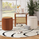 Casaconer | 折りたたみチェア・高さ30cm/40cm・丸型スツール・軽量設計・紙素材構造・コンパクト収納・持ち運び便利・ホワイト/ブラウン