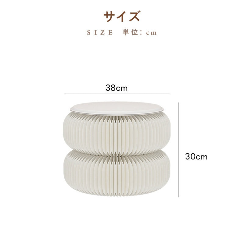折りたたみ チェア おしゃれ 折りたたみチェア コンパクト おりたたみ 高さ30cm/40cm 丸型スツール 軽量設計 紙素材構造 コンパクト収納 持ち運び便利 ホワイト/ブラウン スツール 在宅ワーク 家具 整理 紙製 シンプル