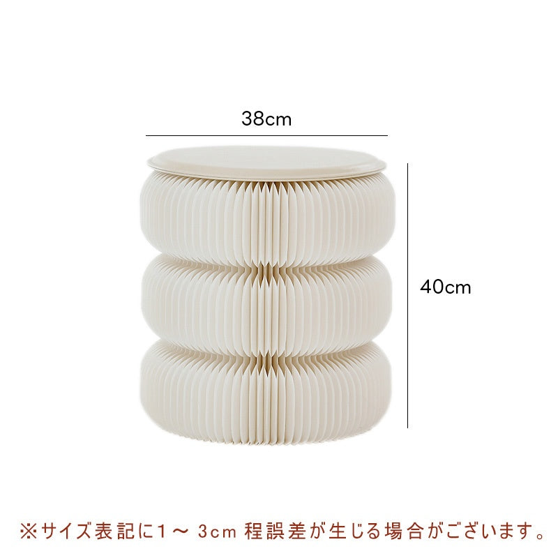 折りたたみ チェア おしゃれ 折りたたみチェア コンパクト おりたたみ 高さ30cm/40cm 丸型スツール 軽量設計 紙素材構造 コンパクト収納 持ち運び便利 ホワイト/ブラウン スツール 在宅ワーク 家具 整理 紙製 シンプル