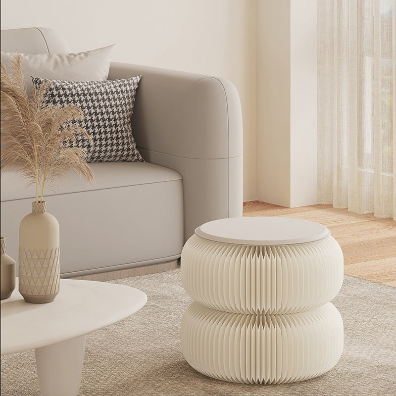 折りたたみ チェア おしゃれ 折りたたみチェア コンパクト おりたたみ 高さ30cm/40cm 丸型スツール 軽量設計 紙素材構造 コンパクト収納 持ち運び便利 ホワイト/ブラウン スツール 在宅ワーク 家具 整理 紙製 シンプル