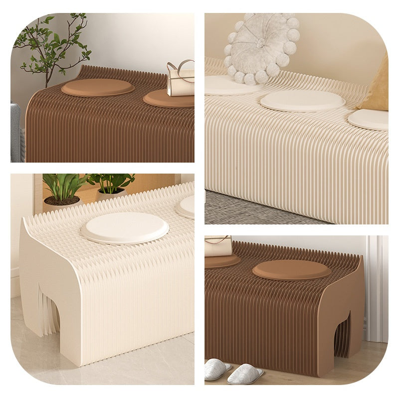 折りたたみペーパーチェア 折りたたみペーパースツール スタイリッシュ 家庭用シッティングチェア 自宅 寝室 リビングルーム 装飾 紙製 おりたたみ 軽量 コンパクト 防水 耐荷重 オフィス 北欧風 おしゃれ プレゼント かわいい