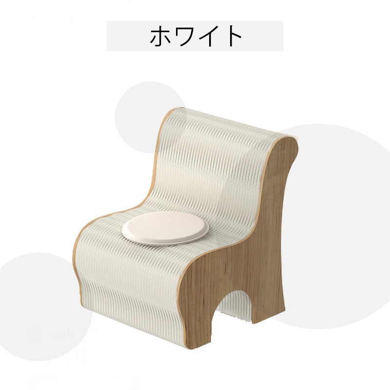 折りたたみ チェア おしゃれ 折りたたみチェア コンパクト おりたたみ 軽量設計 紙素材構造 コンパクト収納 持ち運び便利 ホワイト/ブラウン スツール 在宅ワーク 家具 整理 紙製 シンプル
