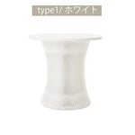 Casaconer | ダイニングテーブル・ラウンドテーブル・丸型・組立・折りたたみ収納可・軽量デザイン・紙素材脚部・モダンインテリアに最適・ホワイト/ブラウン