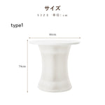 Casaconer | ダイニングテーブル・ラウンドテーブル・丸型・組立・折りたたみ収納可・軽量デザイン・紙素材脚部・モダンインテリアに最適・ホワイト/ブラウン