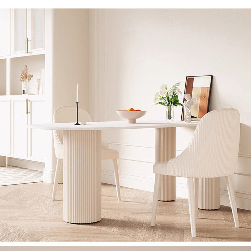 チェア,2脚セット,PUレザー,椅子,ダイニングチェア,クリーム風,おすすめ,フェミニン