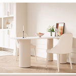 チェア,2脚セット,PUレザー,椅子,ダイニングチェア,クリーム風,おすすめ,フェミニン