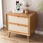 Casaconer | ほぼ完成品・脚の取り付けが必要・ナイトテーブル・サイドテーブル・ベッドサイドチェスト・ベッドサイド・木製・収納・おしゃれ・コンセント・引き出し・シンプル・モダン・ナチュラル・寝室収納・読書・コンパクト・ダークブラウン・ナチュラル