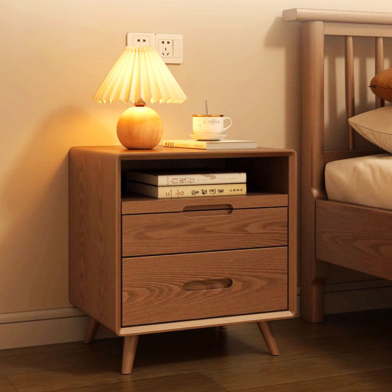 Casaconer | ナイトテーブル・木製ナイトテーブル・天然木・北欧・おしゃれ・収納・小物収納・寝室・幅52