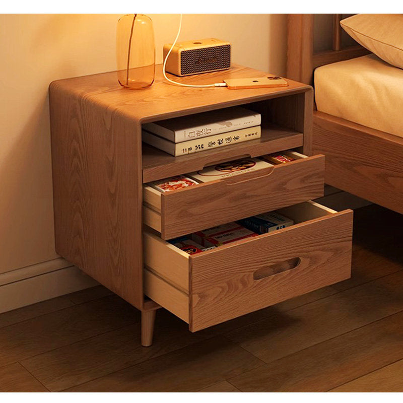Casaconer | ナイトテーブル・木製ナイトテーブル・天然木・北欧・おしゃれ・収納・小物収納・寝室・幅52