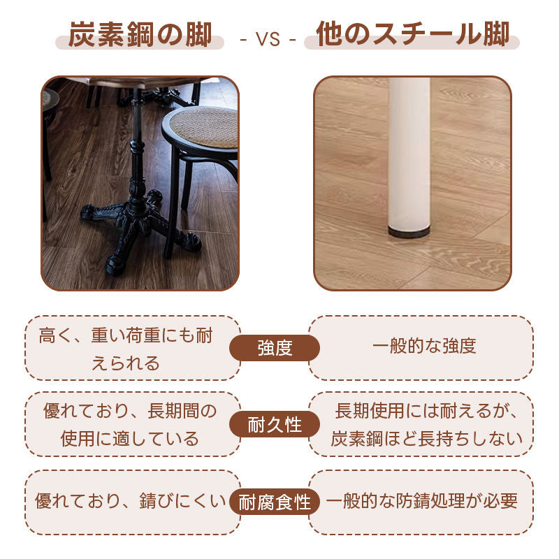 Casaconer | ダイニングテーブル・木製・天然木・北欧・おしゃれ・ナチュラル・モダン・ダイニング・60・80・100・4人掛け