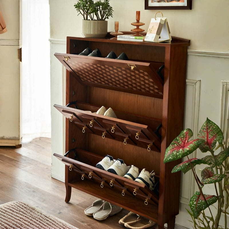 シューズラック スリム おしゃれ 木製 3段 幅120 下駄箱 靴箱 収納 玄関収納 おしゃれ 靴 省 スペース ラック 靴収納 靴入れ 大容量 シンプル 薄型 靴棚 木製 シューズ 北欧 収納棚 スニーカー コンパクト スリッパラック ブーツ ブラウン
