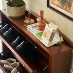 シューズラック スリム おしゃれ 木製 3段 幅120 下駄箱 靴箱 収納 玄関収納 おしゃれ 靴 省 スペース ラック 靴収納 靴入れ 大容量 シンプル 薄型 靴棚 木製 シューズ 北欧 収納棚 スニーカー コンパクト スリッパラック ブーツ ブラウン