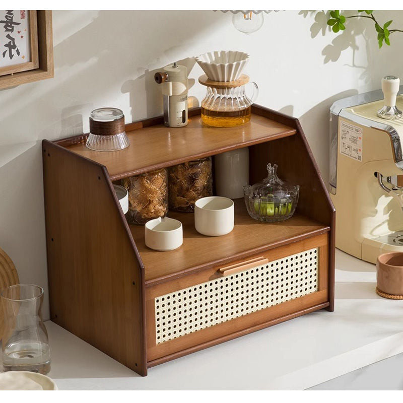 Casaconer | ミニ食器棚・竹製・おしゃれ・ナチュラル・キッチン収納・収納ラック・収納棚・一人暮らし・幅50・奥行き34