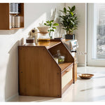 Casaconer | ミニ食器棚・竹製・おしゃれ・ナチュラル・キッチン収納・収納ラック・収納棚・一人暮らし・幅50・奥行き34