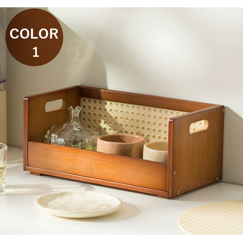 Casaconer | ミニ食器棚・竹製・おしゃれ・ナチュラル・キッチン収納・収納ラック・収納棚・一人暮らし・幅35・奥行き18