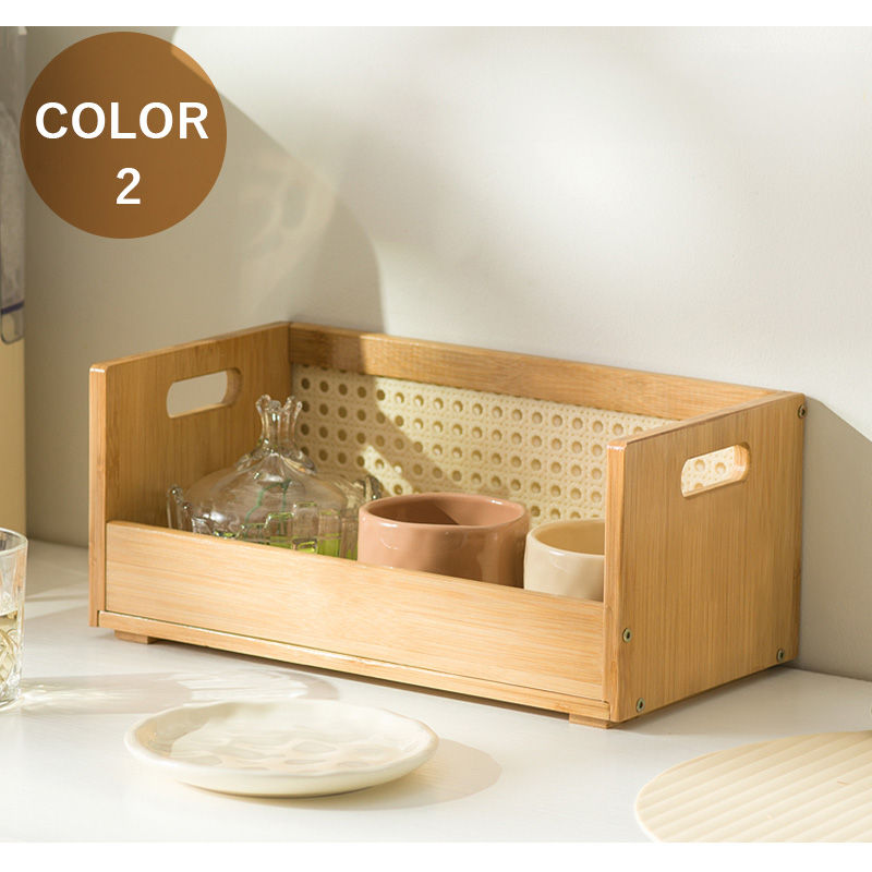 Casaconer | ミニ食器棚・竹製・おしゃれ・ナチュラル・キッチン収納・収納ラック・収納棚・一人暮らし・幅35・奥行き18