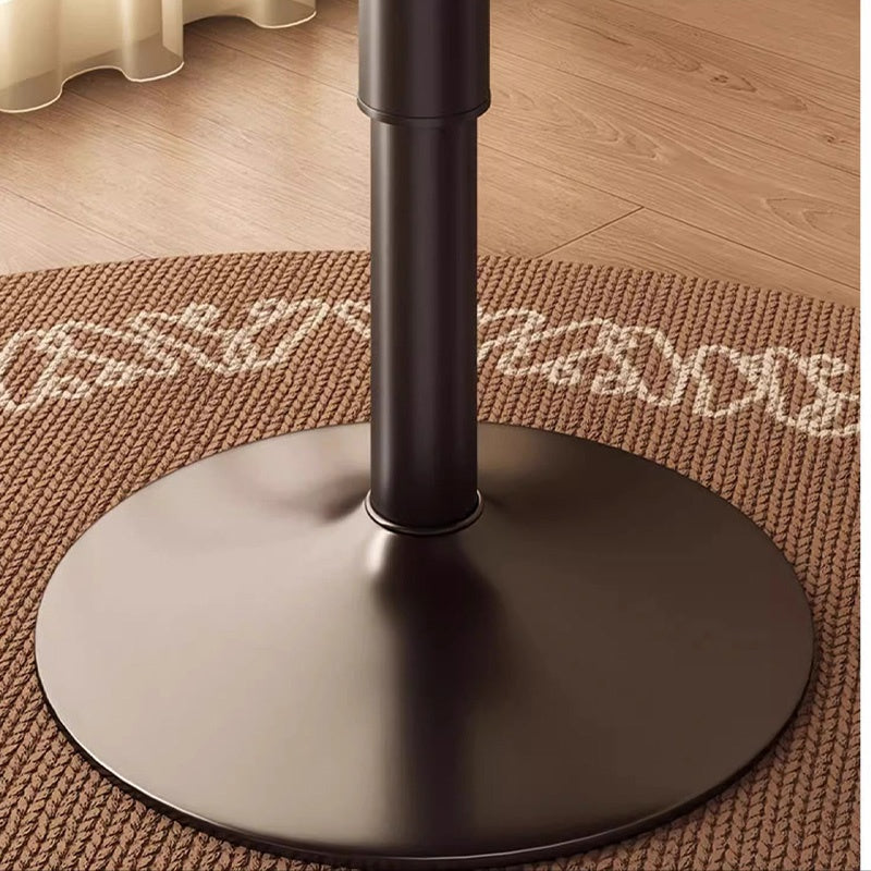 Casaconer | 昇降式サイドテーブル・センターテーブル・セラミック天板・丸形ステンレス脚・幅70×奥行40cm・高さ60~80cm・油圧式昇降・ブラック/ホワイト・コンパクトテーブル・多機能・おしゃれ・一人暮らし