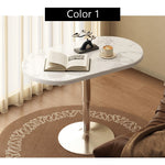 Casaconer | 昇降式サイドテーブル・センターテーブル・セラミック天板・丸形ステンレス脚・幅70×奥行40cm・高さ60~80cm・油圧式昇降・ブラック/ホワイト・コンパクトテーブル・多機能・おしゃれ・一人暮らし