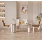 Casaconer | ダイニングチェア・3色・レザー・チェアー・カフェ・おしゃれ・椅子・チェア・イス・北欧・ヴィンテージ・合皮・シンプル・ダイニングチェアー・ダイニング・椅子・カーキ・グレー・リビング・ナチュラル・在宅ワーク・業務用