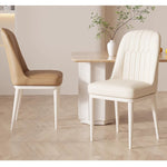 Casaconer | ダイニングチェア・3色・レザー・チェアー・カフェ・おしゃれ・椅子・チェア・イス・北欧・ヴィンテージ・合皮・シンプル・ダイニングチェアー・ダイニング・椅子・カーキ・グレー・リビング・ナチュラル・在宅ワーク・業務用