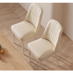 Casaconer | ダイニングチェア・3色・レザー・チェアー・カフェ・おしゃれ・椅子・チェア・イス・北欧・ヴィンテージ・合皮・シンプル・ダイニングチェアー・ダイニング・椅子・カーキ・グレー・リビング・ナチュラル・在宅ワーク・業務用