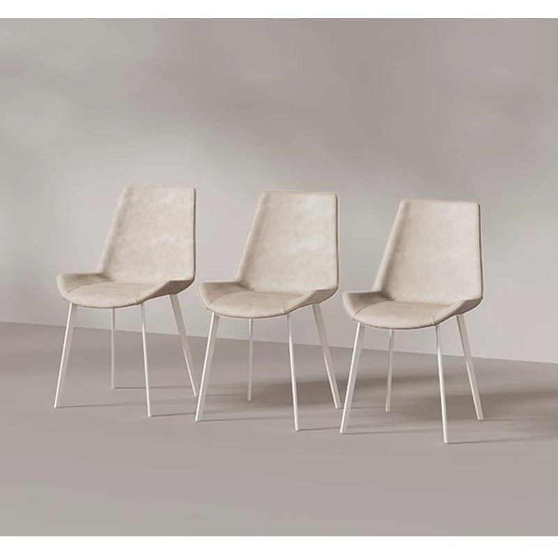 Casaconer | ダイニングチェア・2脚/4脚セット・レザー・チェア・ダイニングチェアー・ダイニング・チェアー・椅子・いす・イス・食卓椅子・レザー・スチール・リビングチェア・おしゃれ・椅子・チェア・北欧・ヴィンテージ・合皮・シンプル・リビング・ホワイト