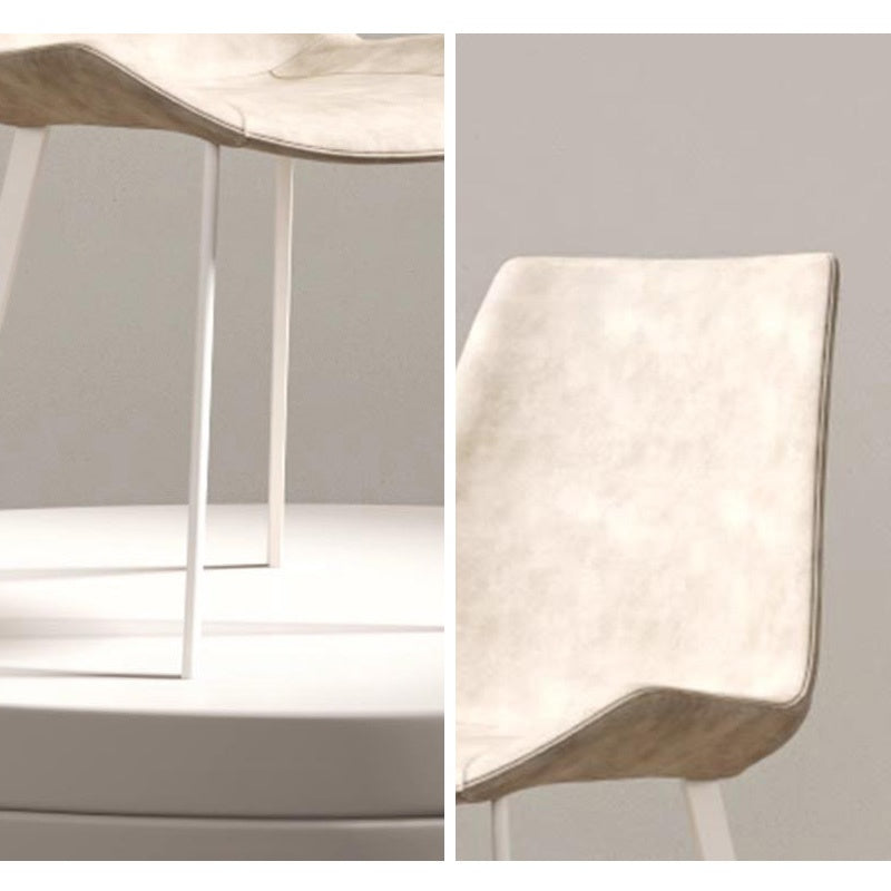 Casaconer | ダイニングチェア・2脚/4脚セット・レザー・チェア・ダイニングチェアー・ダイニング・チェアー・椅子・いす・イス・食卓椅子・レザー・スチール・リビングチェア・おしゃれ・椅子・チェア・北欧・ヴィンテージ・合皮・シンプル・リビング・ホワイト