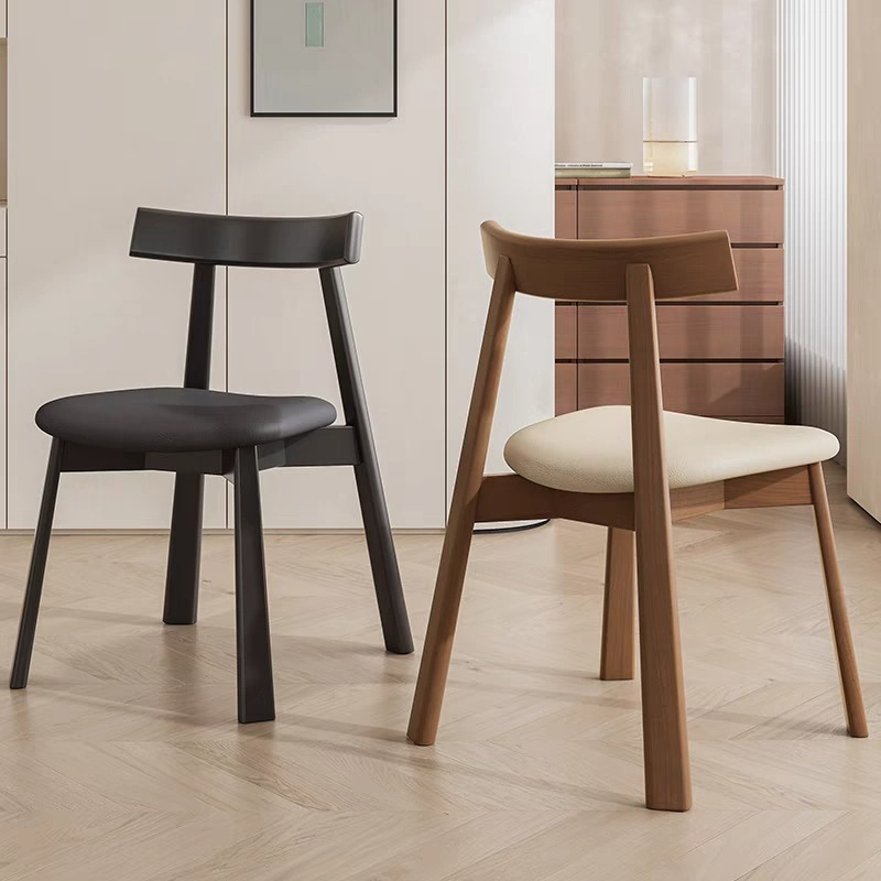 Casaconer | ダイニングチェア・2脚セット・チェア・北欧・木・天然木・ダイニング・ダイニングチェアー・椅子・食卓椅子・レザー・木製・クッション・おしゃれ・ナチュラル・座り心地・韓国風・ウッドチェア・PUレザー