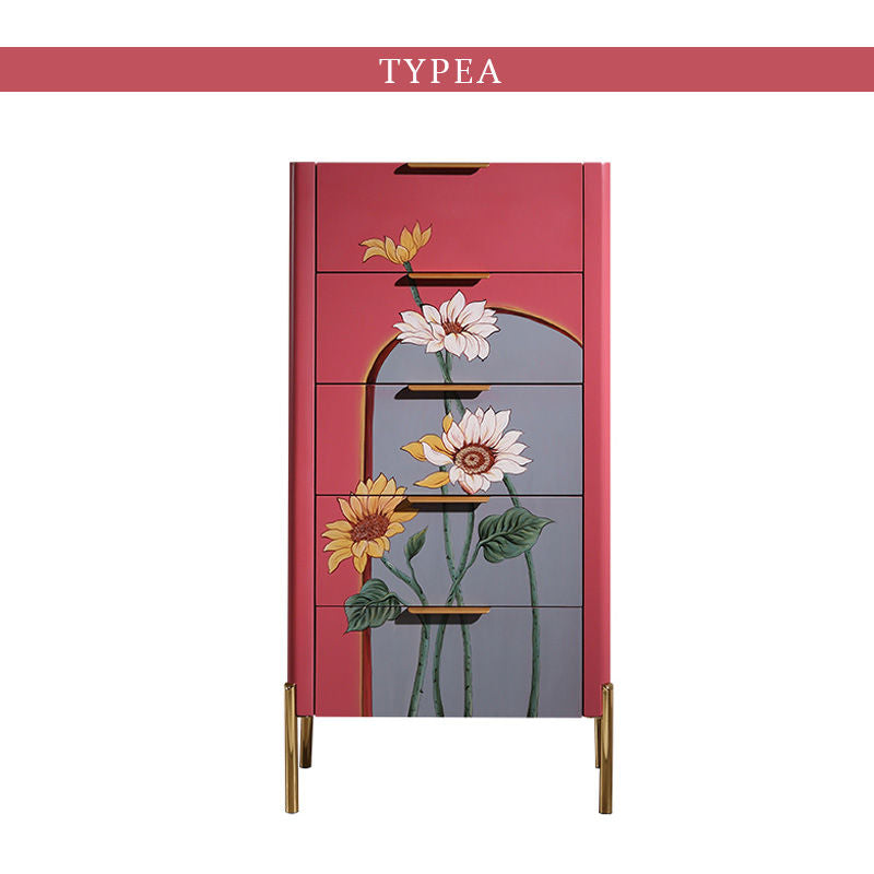 キャビネット・おしゃれ・北欧・シンプル・収納棚・リビング・収納・リビングボード・5段