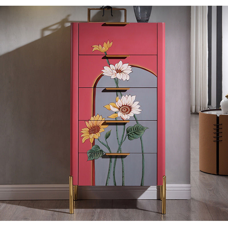 キャビネット・おしゃれ・北欧・シンプル・収納棚・リビング・収納・リビングボード・5段