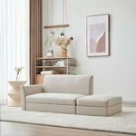 Casaconer | ソファー・ハイバック・ソファーベッド・2人掛け・ソファ・ソファベッド・コンパクトソファ・ローソファー・ローソファ・一人用・コンパクト・ベージュ・おしゃれ・モダン・北欧・7日内出荷