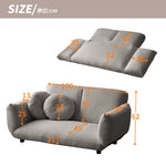 Casaconer | ソファー・二人掛け・100cm・ソファ・2人掛け・おしゃれ・かわいい・可愛い・韓国風・北欧・コンパクト・可愛い・2人・姫系・カフェ風・白・小さめ・ローソファー・脚・取り外し・布・新生活・ひとり暮らし・7日内出荷