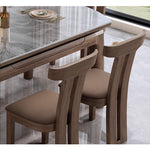 Casaconer | ダイニングテーブル・伸長式・丸型・セラミック天板・幅76cm/120cm・4人掛け/6人掛け・高さ76cm・グレーカラー・モダン・北欧風・おしゃれ・食卓テーブル・単品