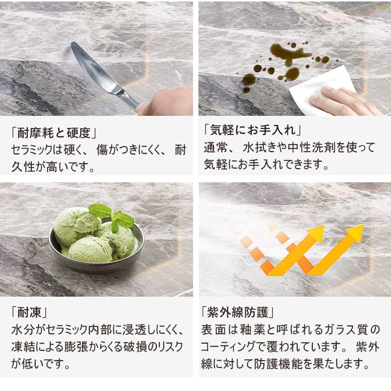 Casaconer | ダイニングテーブル・伸長式・丸型・セラミック天板・幅76cm/120cm・4人掛け/6人掛け・高さ76cm・グレーカラー・モダン・北欧風・おしゃれ・食卓テーブル・単品