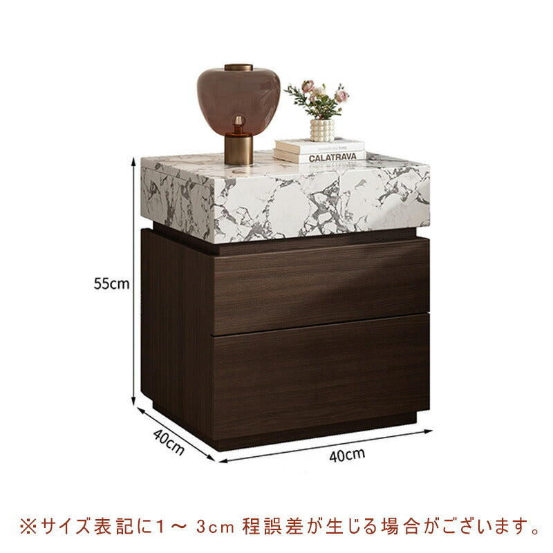 【完成品】ナイトテーブル サイドテーブル 引出 完成品 幅25cm ラグジュアリー 高級感 お手入れ簡単 インテリア 家具 おしゃれ 北欧 モダン 一人暮らし リビング かわいい 韓国風 ウォルナットカラー 黒 ブラック