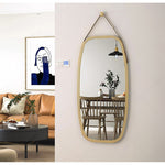 Casaconer | 完成品・鏡・ミラー・壁掛け・丸・ウォールミラー・軽量・おしゃれ・壁掛けミラー・洗面鏡・姿見・43cm・74cm・玄関・洗面台・トイレ・丸鏡・飛散防止・シンプル・丸型・丸形・かわいい・ナチュラル・木目調・韓国