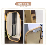 完成品・鏡・ミラー・壁掛け・丸・ウォールミラー・軽量・おしゃれ・壁掛けミラー・洗面鏡・姿見・43cm・74cm・玄関・洗面台・トイレ・丸鏡・飛散防止・シンプル・丸型・丸形・かわいい・ナチュラル・木目調・韓国