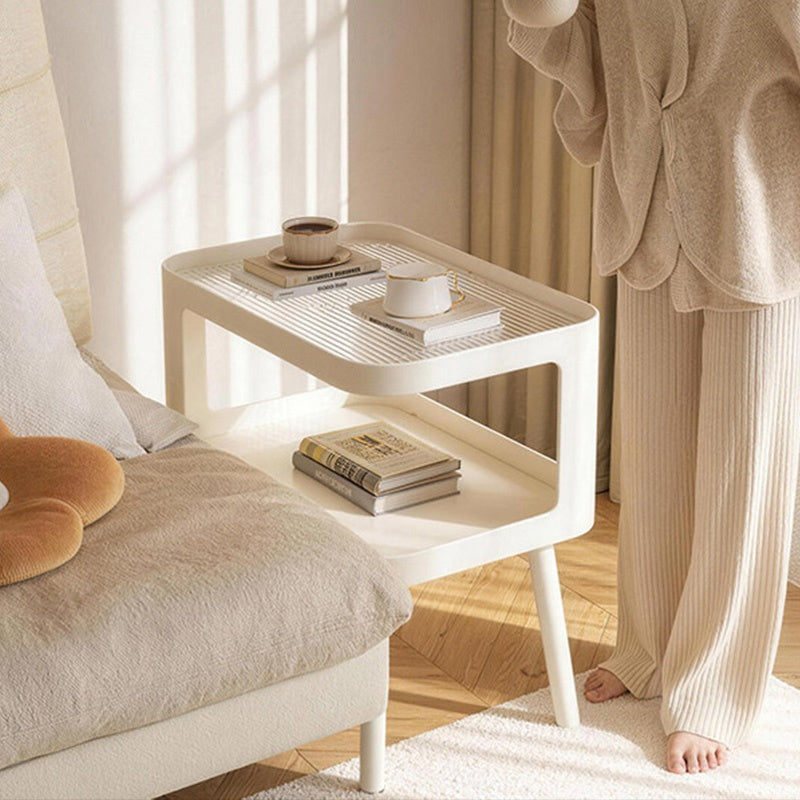 スチール製 ナイトテーブル 幅50cm ガラス天板 ベッドサイドテーブル 小型 サイドテーブル 置きラック 白 ホワイト White 黒 ブラック Black 省スペース 寝室用 高級感 かわいい