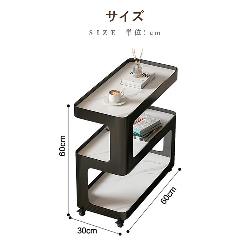 Casaconer | センターテーブル・幅60cm・幅80cm・おしゃれ・北欧・リビング・収納・棚付き・収納棚・飾り棚・韓国インテリア・おしゃれ