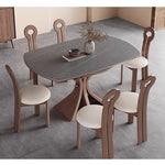 Casaconer | セラミックダイニングテーブル・折りたたみ・丸テーブル・2人・4人・6人・折り畳み・テーブルのみ・ダイニング・幅120・丸・円型・シンプル・4人掛け用・6人掛け用・木製・おしゃれ・食卓・北欧・大理石柄・丸型・テーブル単品・グレー