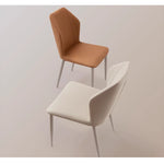 Casaconer | ダイニングチェア・2脚/4脚セット・レザー・チェア・ダイニングチェアー・ダイニング・チェアー・椅子・いす・イス・食卓椅子・レザー・スチール・リビングチェア・おしゃれ・椅子・チェア・北欧・ヴィンテージ・合皮・シンプル・リビング・オレンジ・グレー