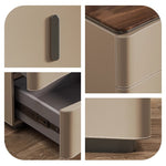 Casaconer | ナイトテーブル・ベッドサイドテーブル・40cm/45cm/50cm幅・無垢材・アーチ型収納・引き出し付き・北欧風デザイン・コンパクト設計