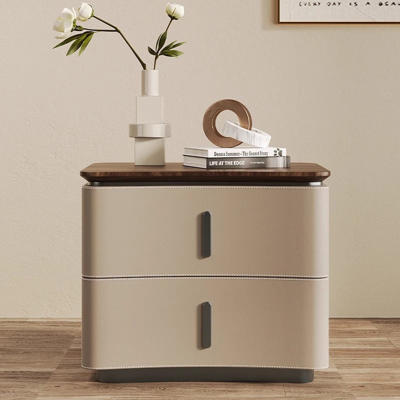 Casaconer | ナイトテーブル・ベッドサイドテーブル・40cm/45cm/50cm幅・無垢材・アーチ型収納・引き出し付き・北欧風デザイン・コンパクト設計