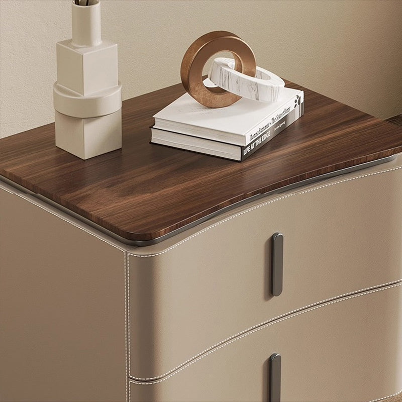 Casaconer | ナイトテーブル・ベッドサイドテーブル・40cm/45cm/50cm幅・無垢材・アーチ型収納・引き出し付き・北欧風デザイン・コンパクト設計