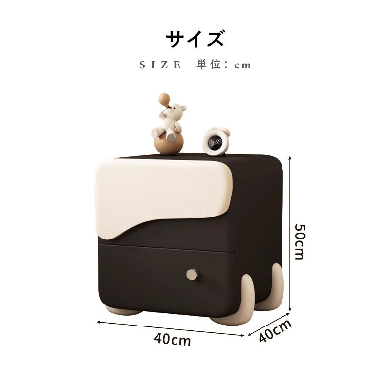 Casaconer | ナイトテーブル・ベッドサイドテーブル・40cm/45cm/50cm幅・無垢材・アーチ型収納・引き出し付き・北欧風デザイン・コンパクト設計