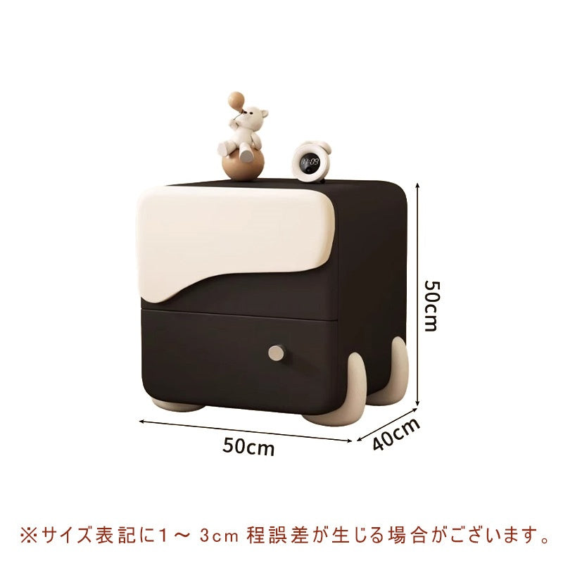 Casaconer | ナイトテーブル・ベッドサイドテーブル・40cm/45cm/50cm幅・無垢材・アーチ型収納・引き出し付き・北欧風デザイン・コンパクト設計