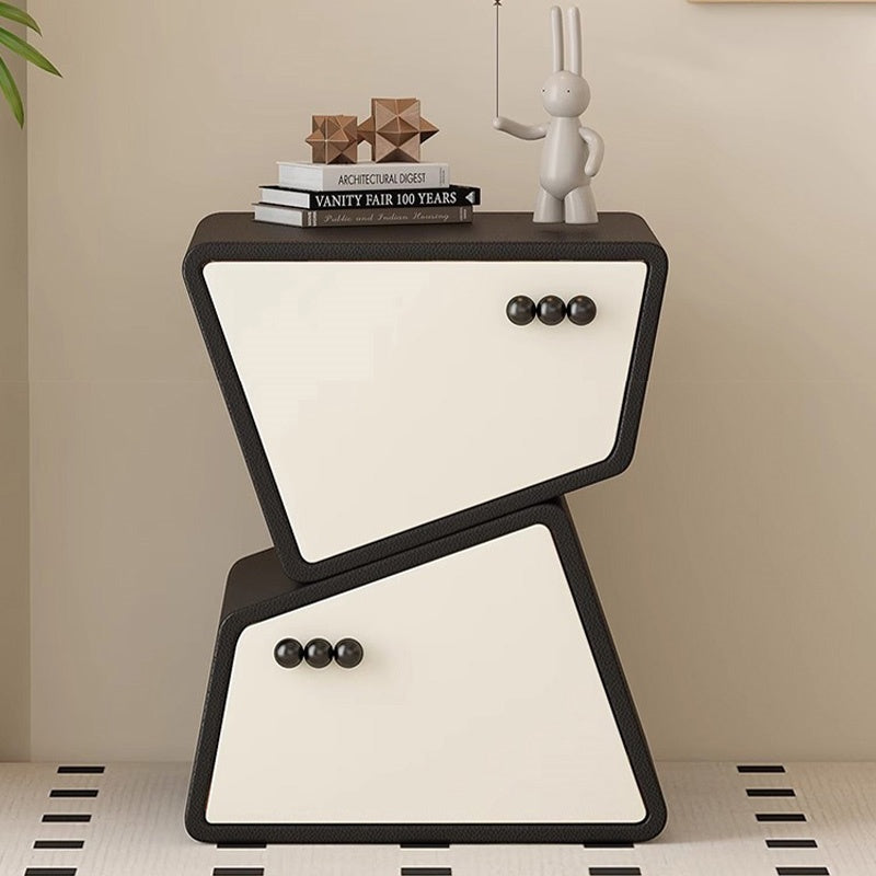 ナイトテーブル おしゃれ 引き出し ベッドサイドテーブル スリム 35cm/40cm/45cm幅 引き出し付き 北欧風デザイン コンパクト設計韓国 2段 合成革 木製 天然木 白 完成品 レザー調 コンパクト